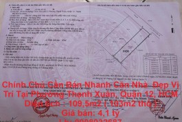 Chính Chủ Cần Bán Nhanh Căn Nhà  Đẹp Vị Trí Tại Phường Thạnh Xuân, Quận 12, HCM